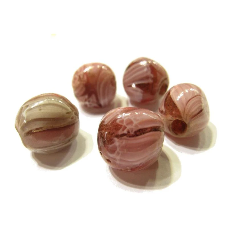 "Marvelous Marbles" Pink Scrabble Glass Bead Necklace/Strand or Loose - Image 6