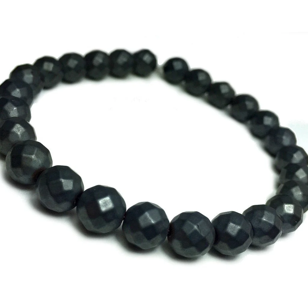 Matte Hematite Stretch Bracelet - Image 2