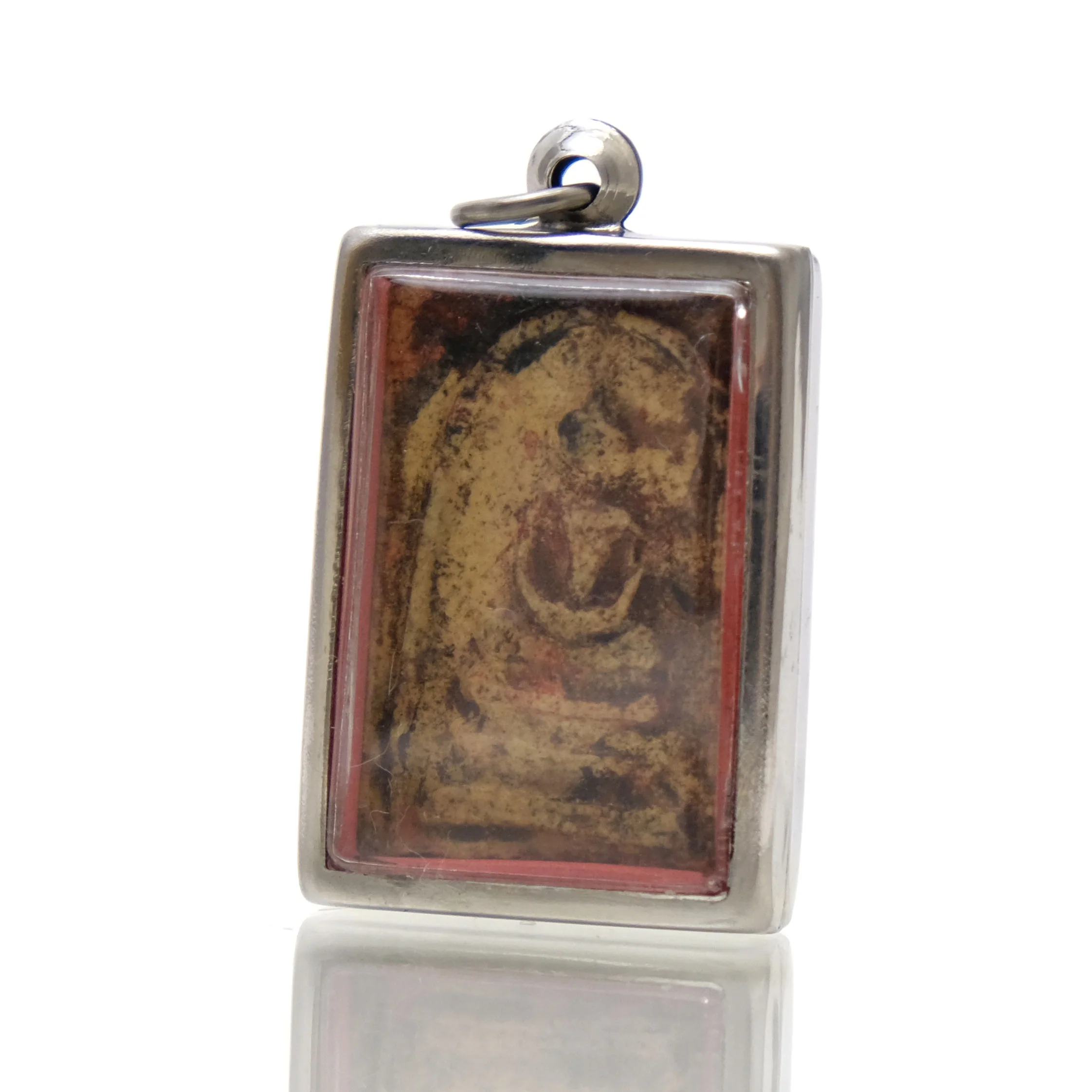 Meditating Buddha ("Thursday Buddha") Amulet Pendant in Plastic Case - Image 3
