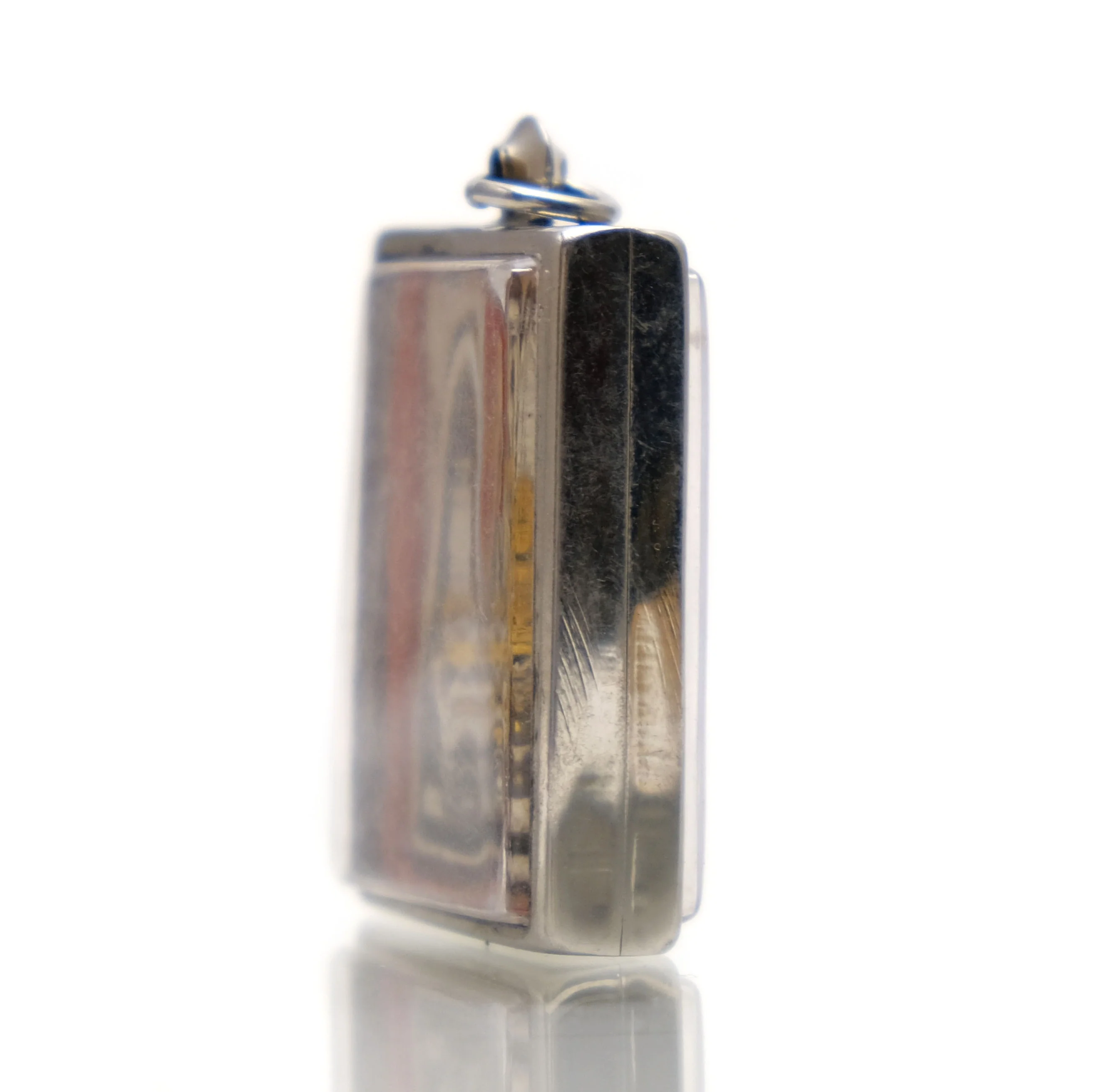 Meditating Buddha ("Thursday Buddha") Riding Garuda Amulet Pendant in Plastic Case - Image 2