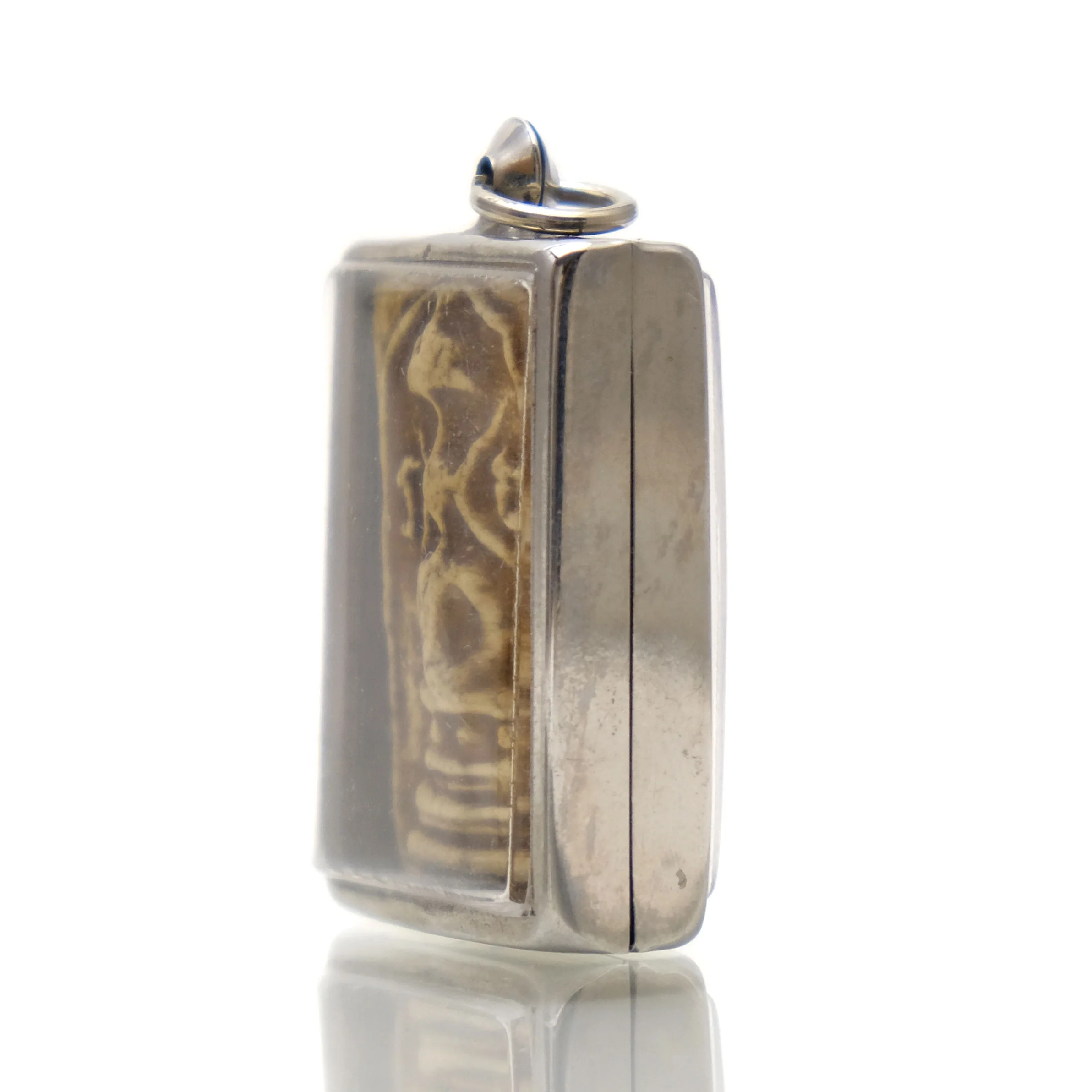 Meditating Buddha ("Thursday Buddha") Underneath Bodhi Tree Amulet Pendant - Image 2