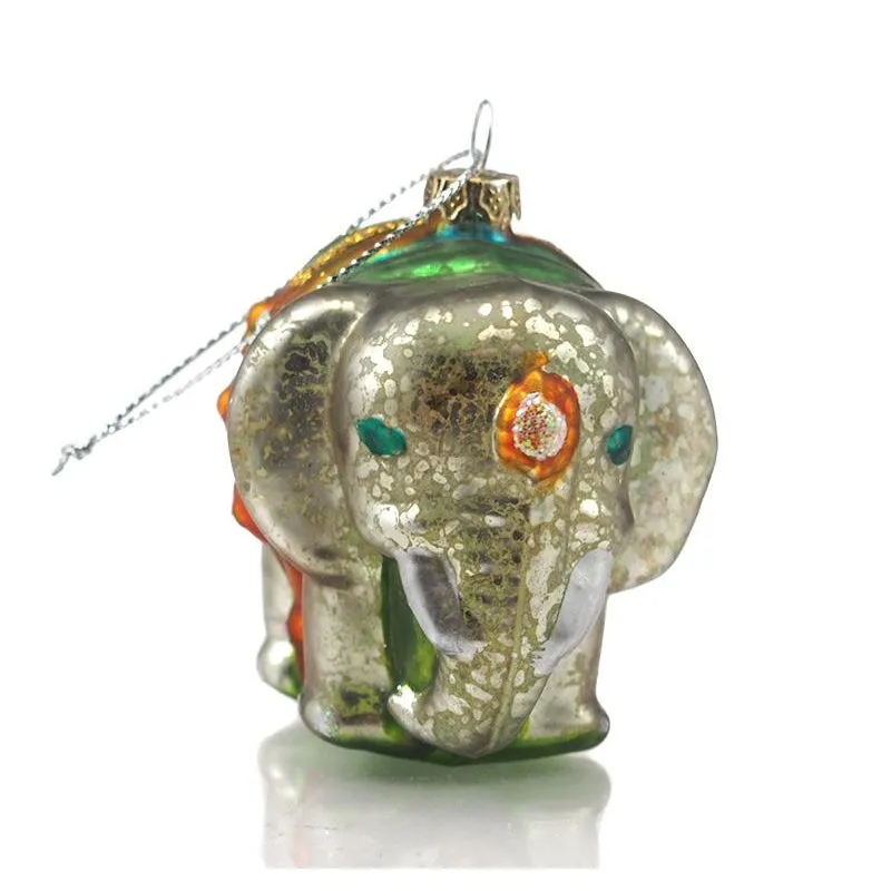 Elephant Glass Ornament Medium - Image 2