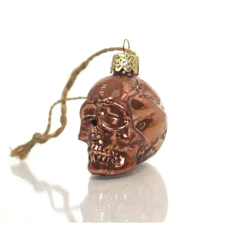 Glass Skull Ornament, Medium - Image 3