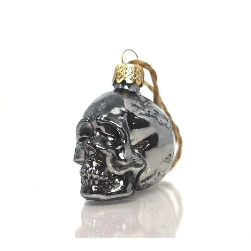 Glass Skull Ornament, Medium - Image 4