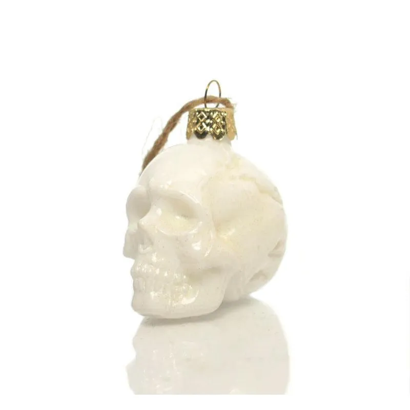 Glass Skull Ornament, Medium - Image 5
