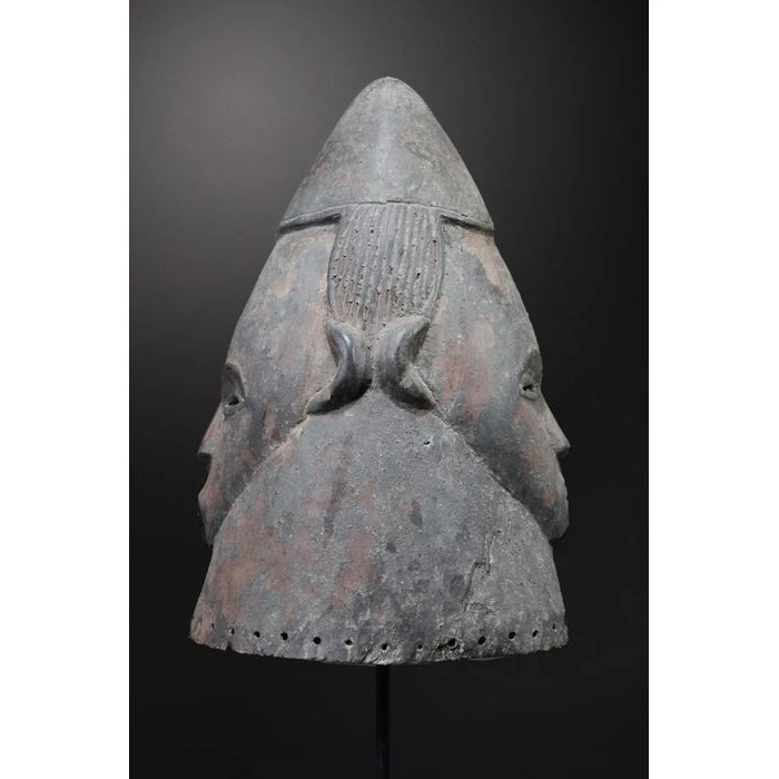Mende / Bassa Female Helmet Mask, Sierra Leone / Liberia #891 - Image 2