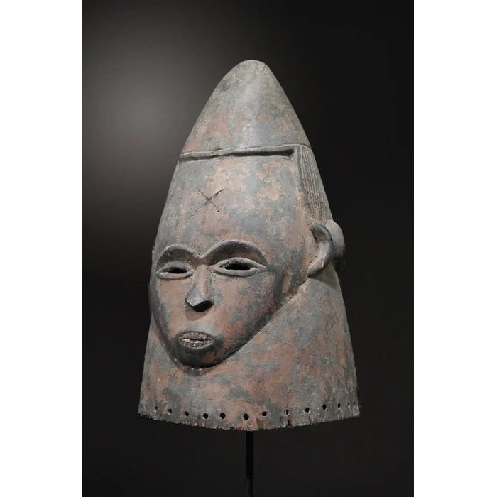Mende / Bassa Female Helmet Mask, Sierra Leone / Liberia #891 - Image 5