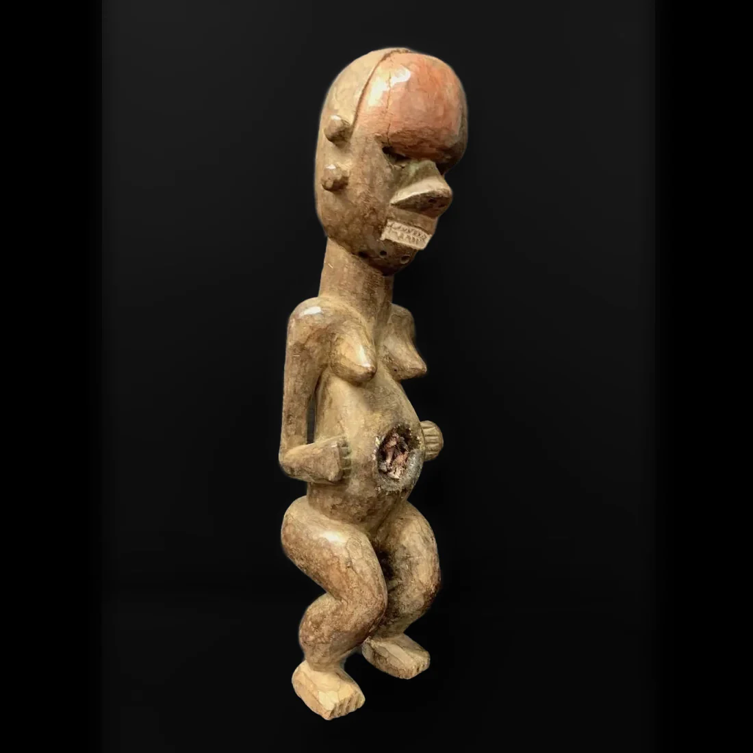 Salampasu Female Guardian Figure / Nkisi, DRC / Angola #106 - Image 3