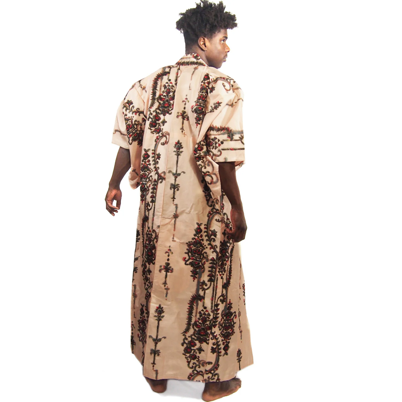 Men's Long 100% Silk Hand Painted Kimono 1 - Image 3