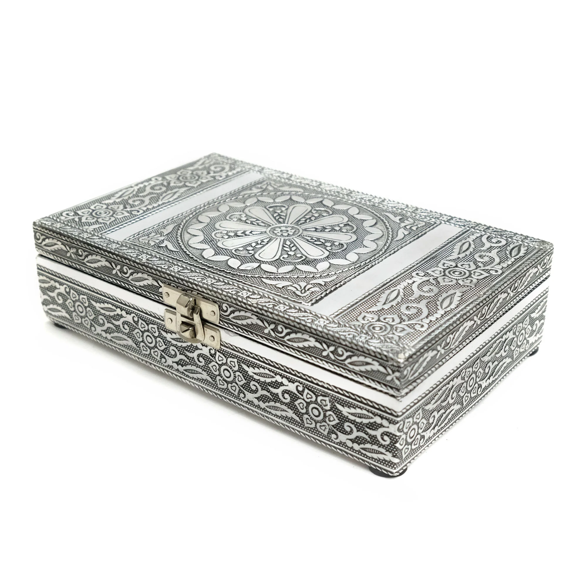 Metal Embossed Box 5" x 8", Lotus - Image 3