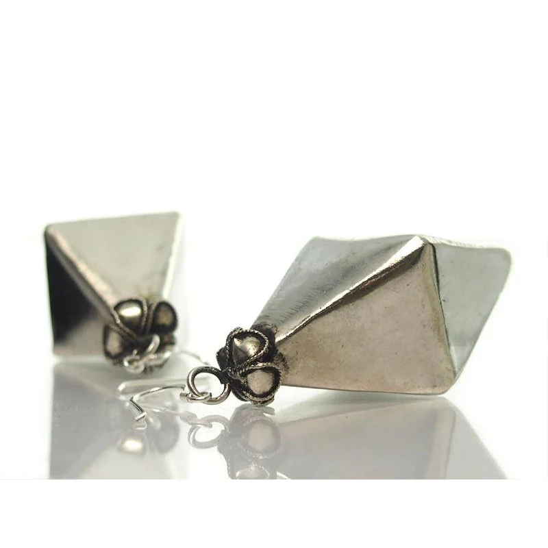 Miao Hmong Traditional Contemporary Temple Earrings, K - Image 2