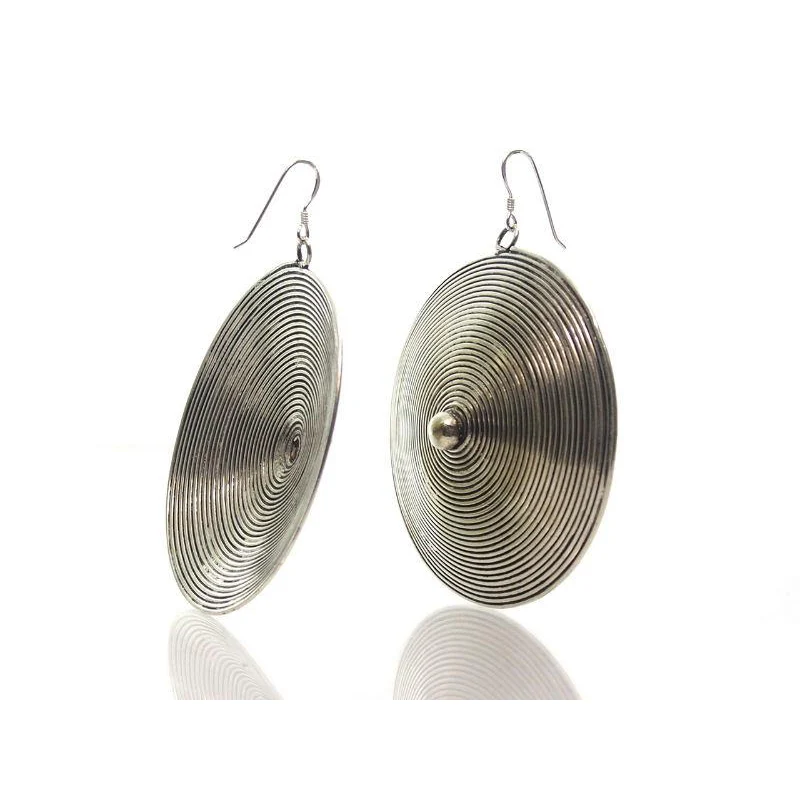 Miao Hmong Traditional Contemporary Temple Earrings, H - Image 2