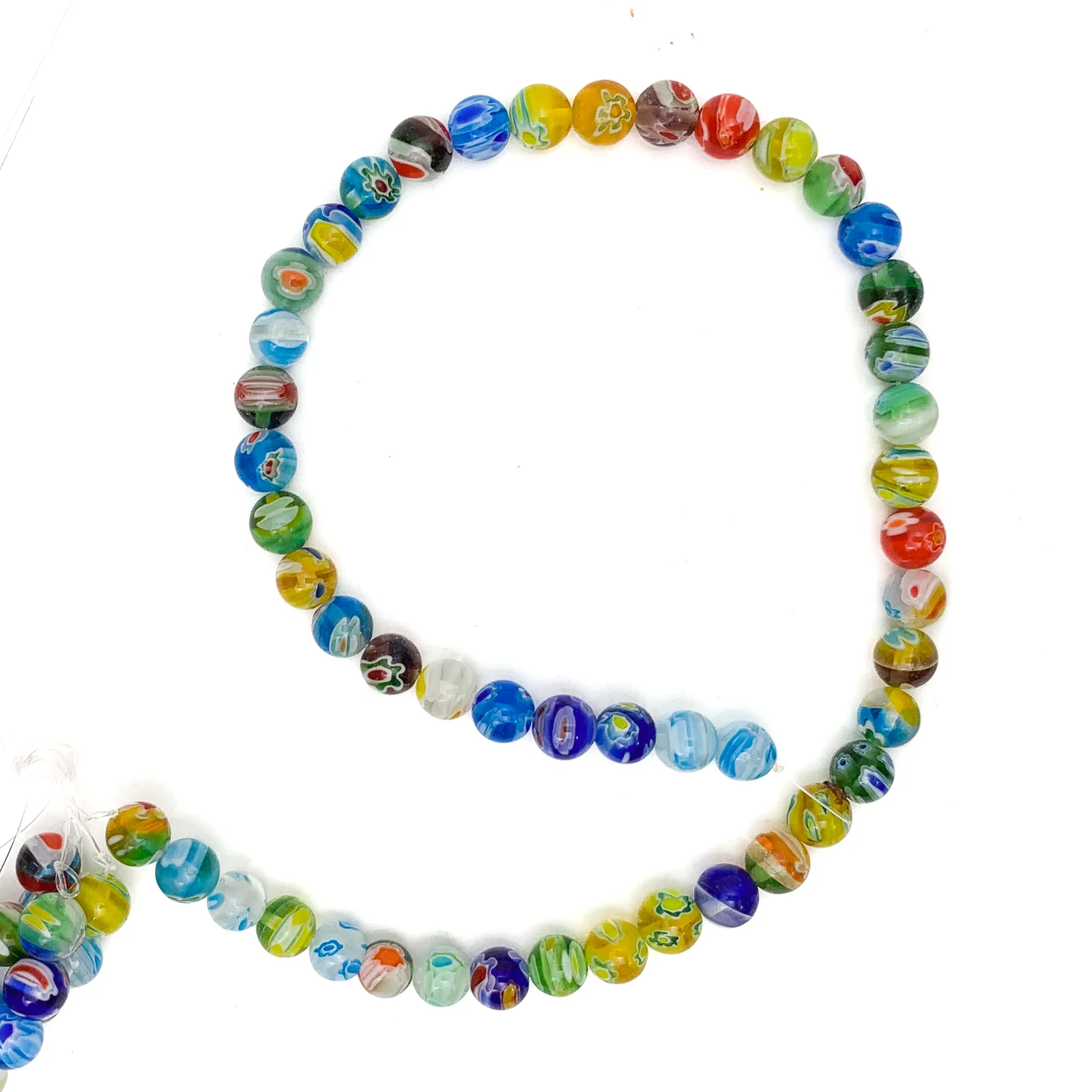 Millefiori 8mm Glass Bead Strand - Image 2