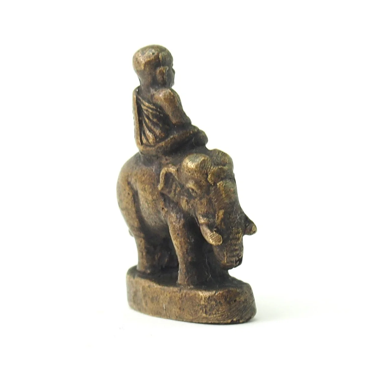Monk Atop Elephant Statue - Image 2