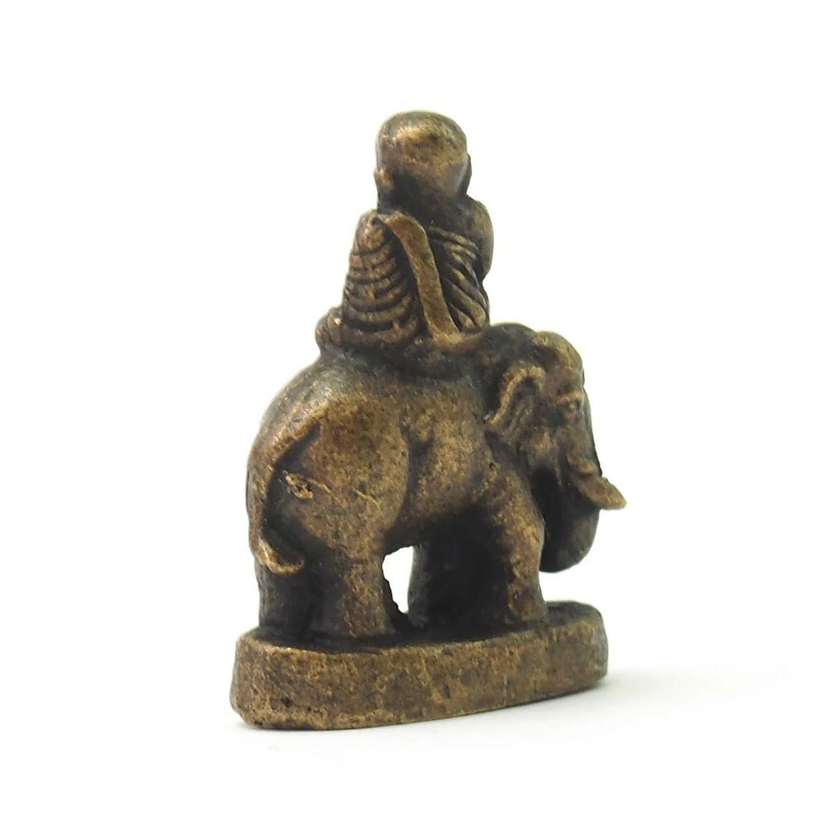 Monk Atop Elephant Statue - Image 3