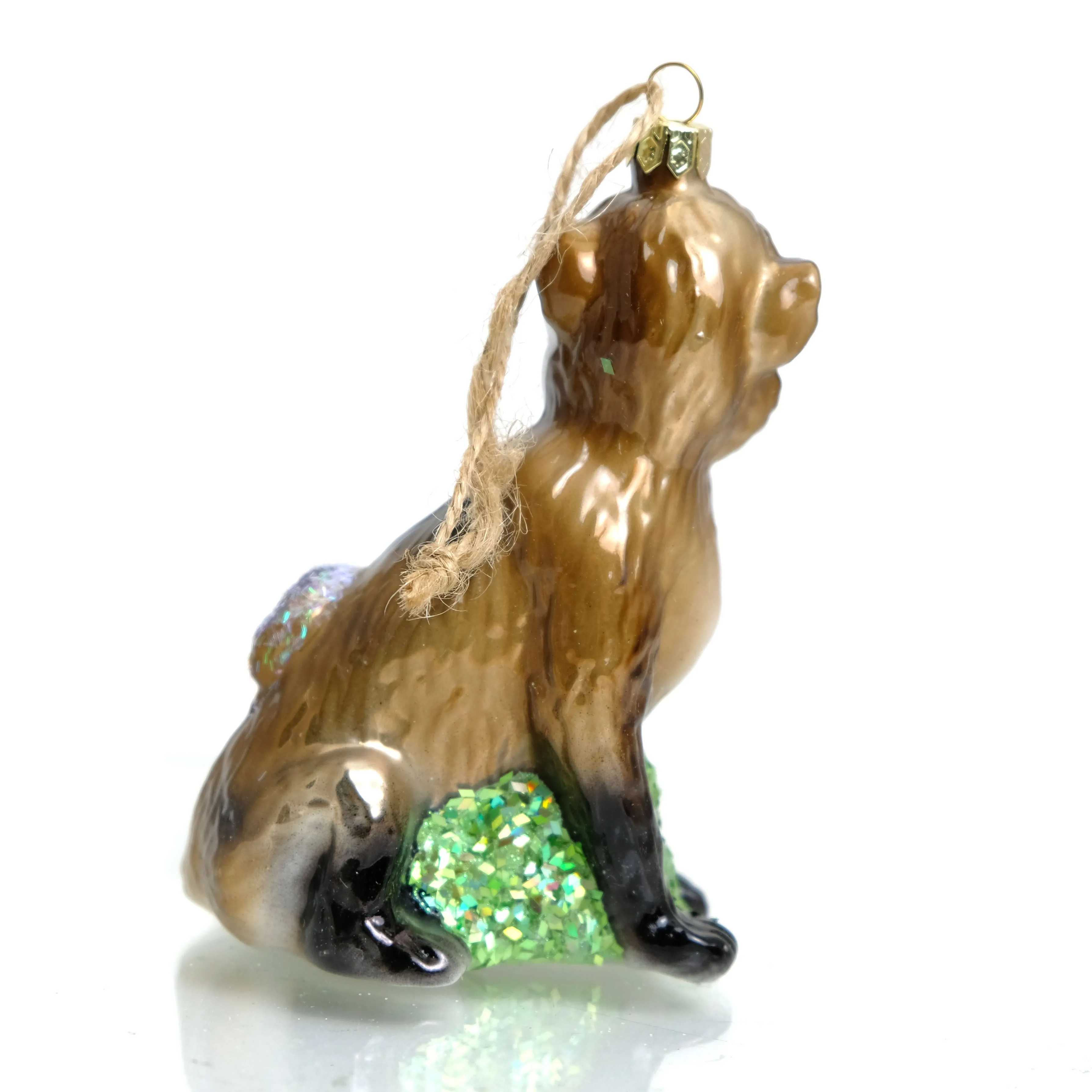 Snow Monkey Glass Ornament - Image 3