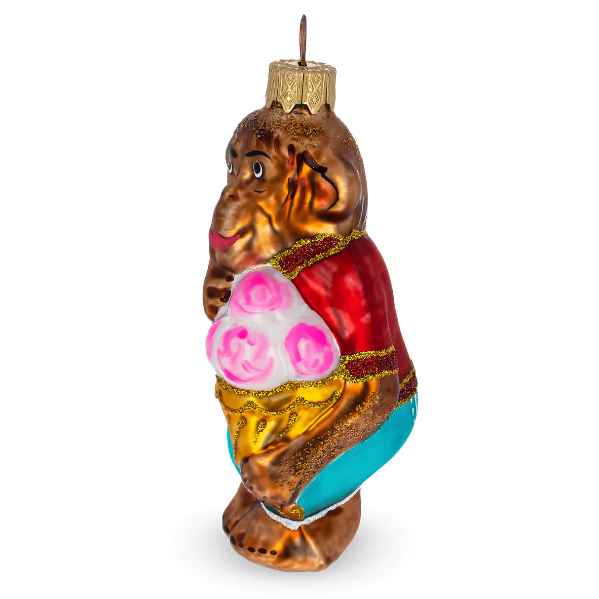 Strawberry Ice Cream Cone Monkey Ornament PS - Image 2