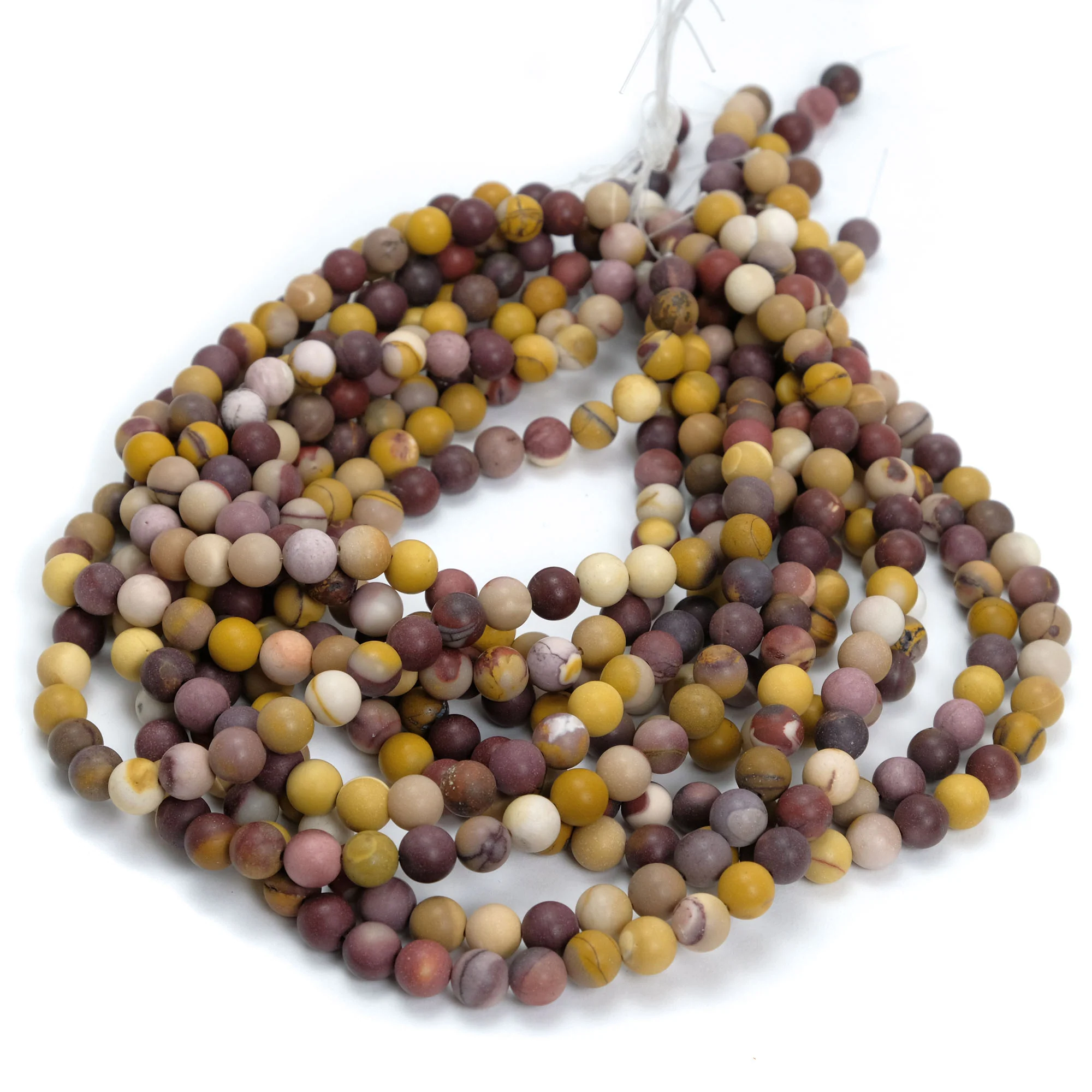 Mookaite Jasper 8mm Smooth Rounds, Matte - Image 2