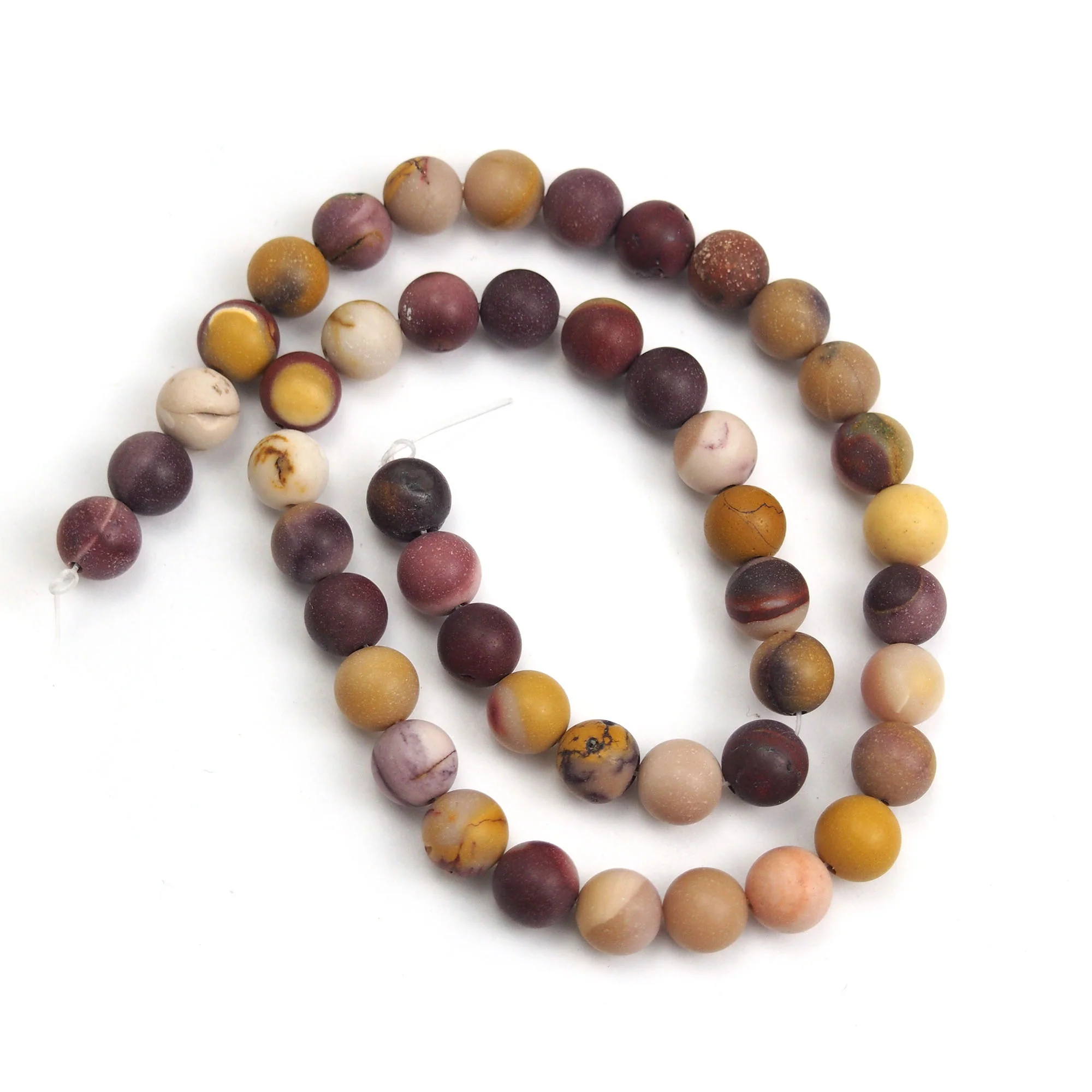 Mookaite Jasper 8mm Smooth Rounds, Matte - Image 3
