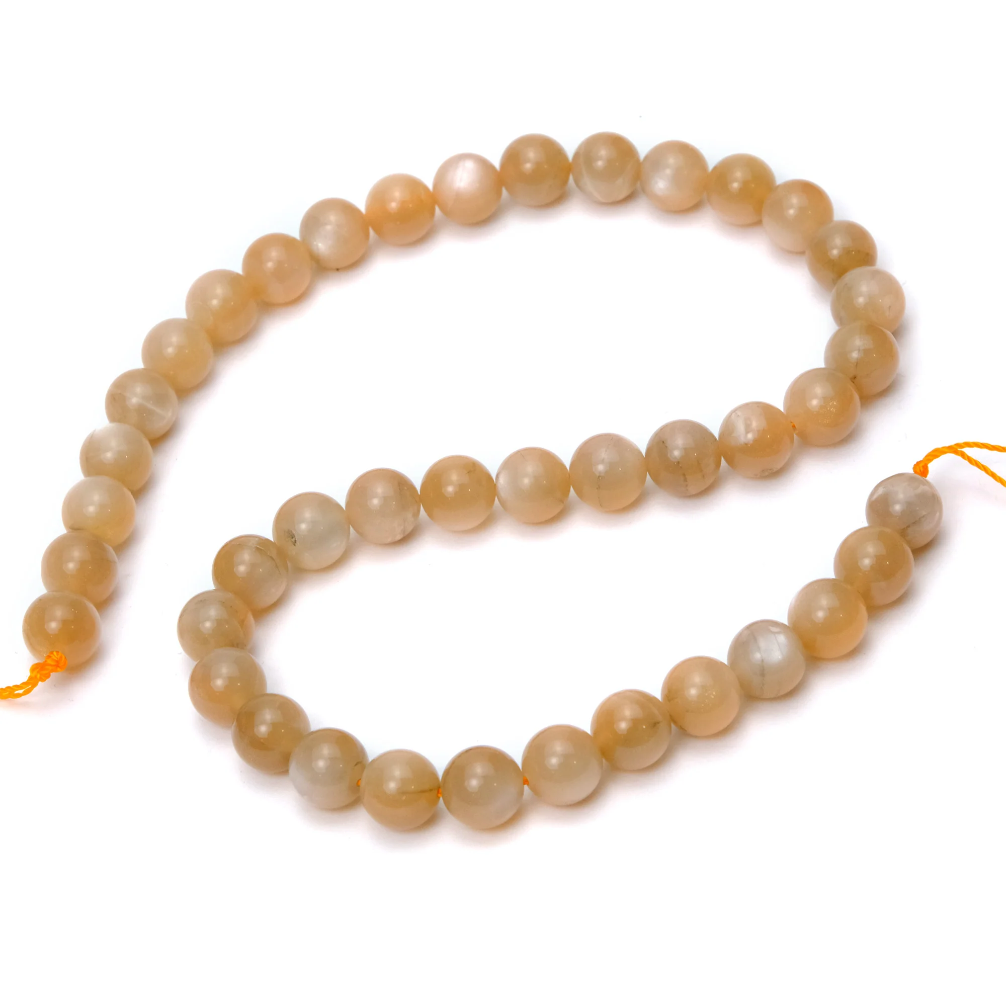 Peach Moonstone 10mm Smooth Rounds - Image 2