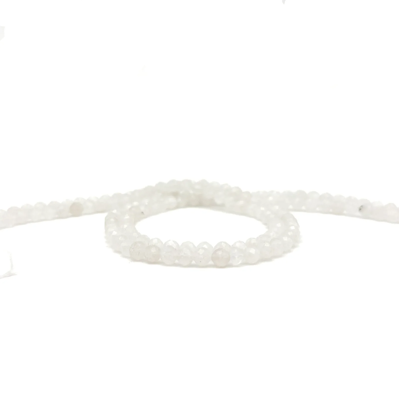 Moonstone 4.5mm Faceted Rounds Bead Strand - Image 3