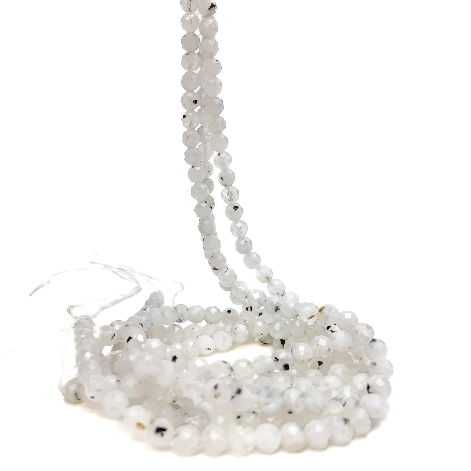 Moonstone 5mm Faceted Rounds Bead Strand - Image 3