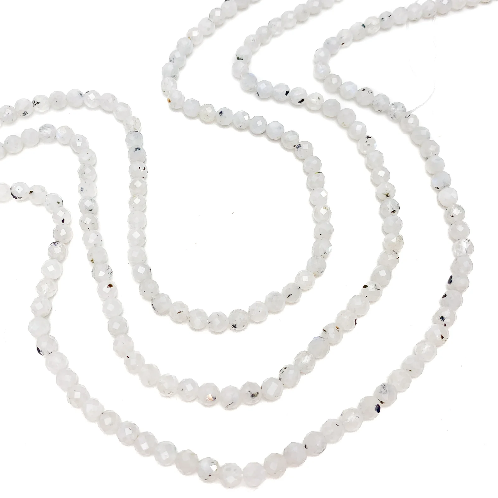 Moonstone 5mm Faceted Rounds Bead Strand - Image 5