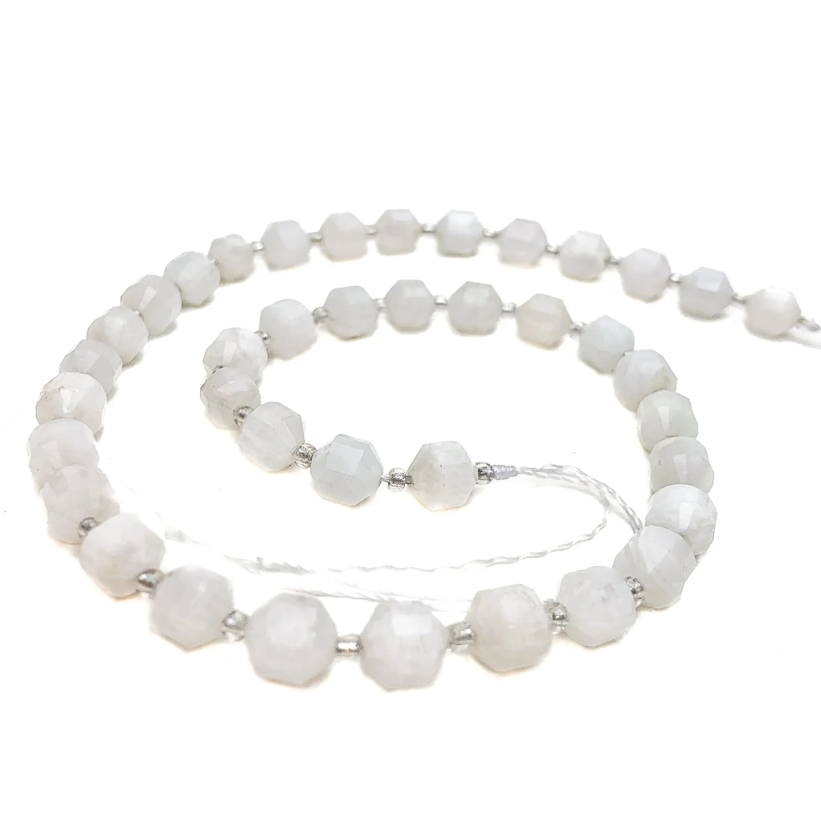 Moonstone 7mm Faceted Drums Bead Strand - Image 2