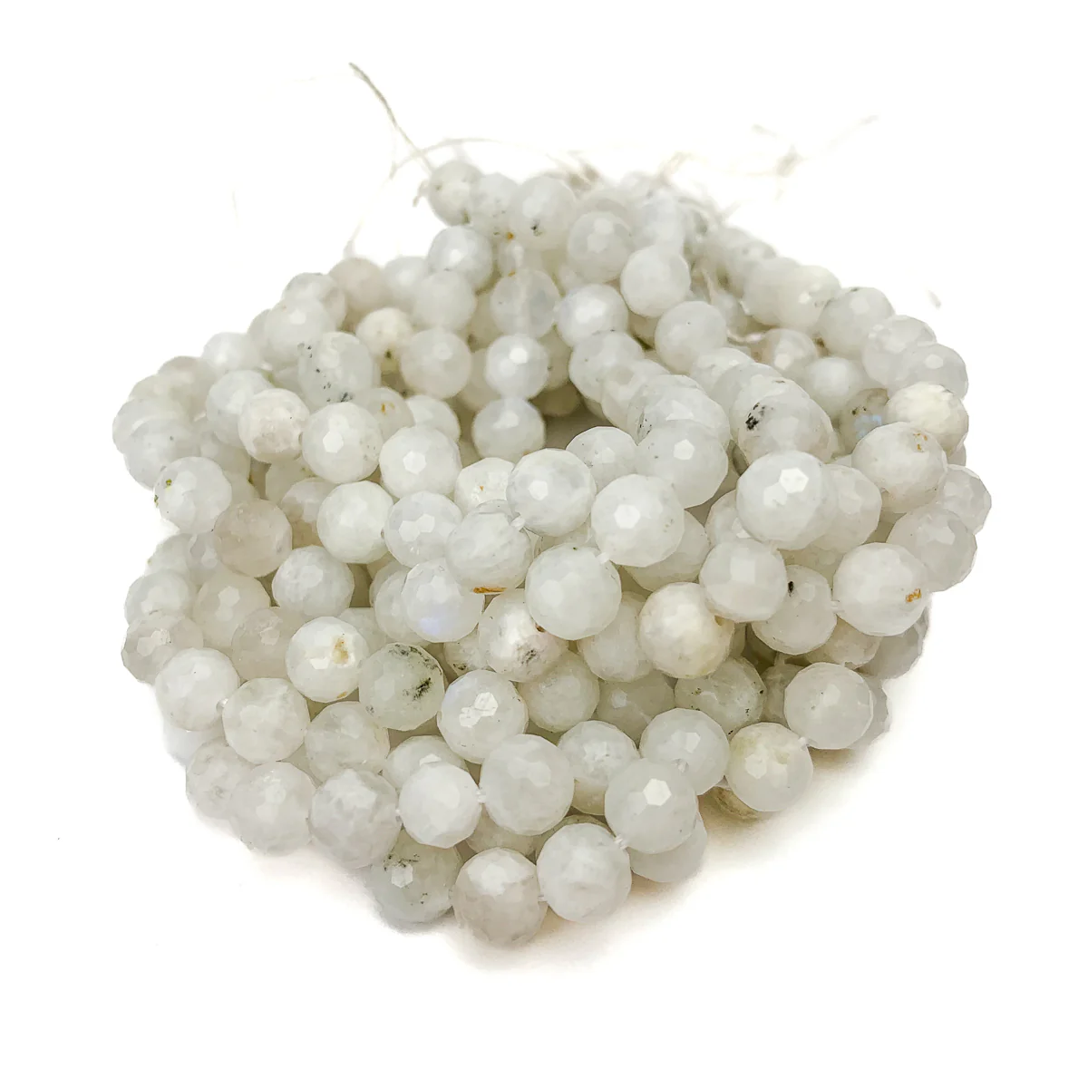 Rainbow Moonstone 7mm Faceted Rounds - Image 3