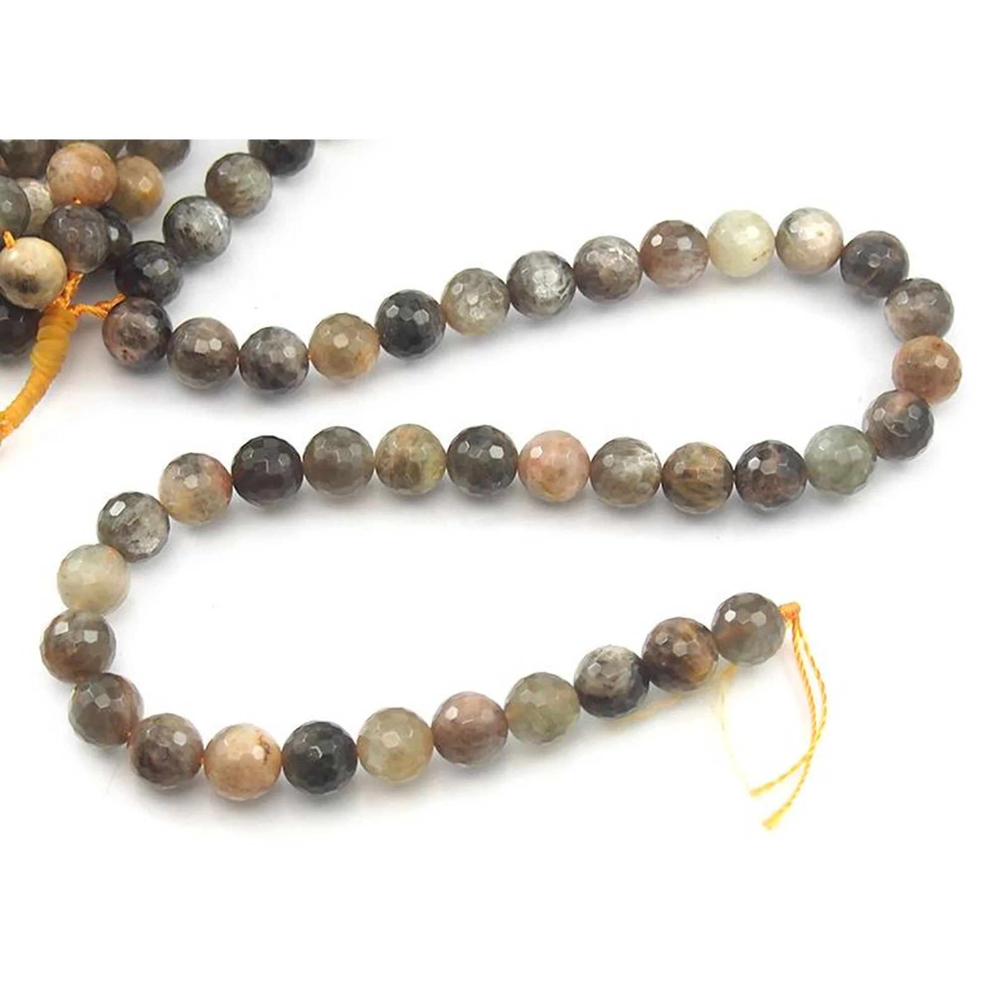 Moonstone Coffee Faceted Round 10mm Strand - Image 5