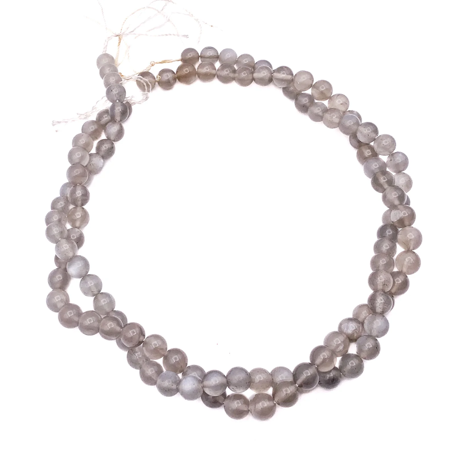 Moonstone Grey 7.5mm Smooth Rounds Bead Strand - Image 10