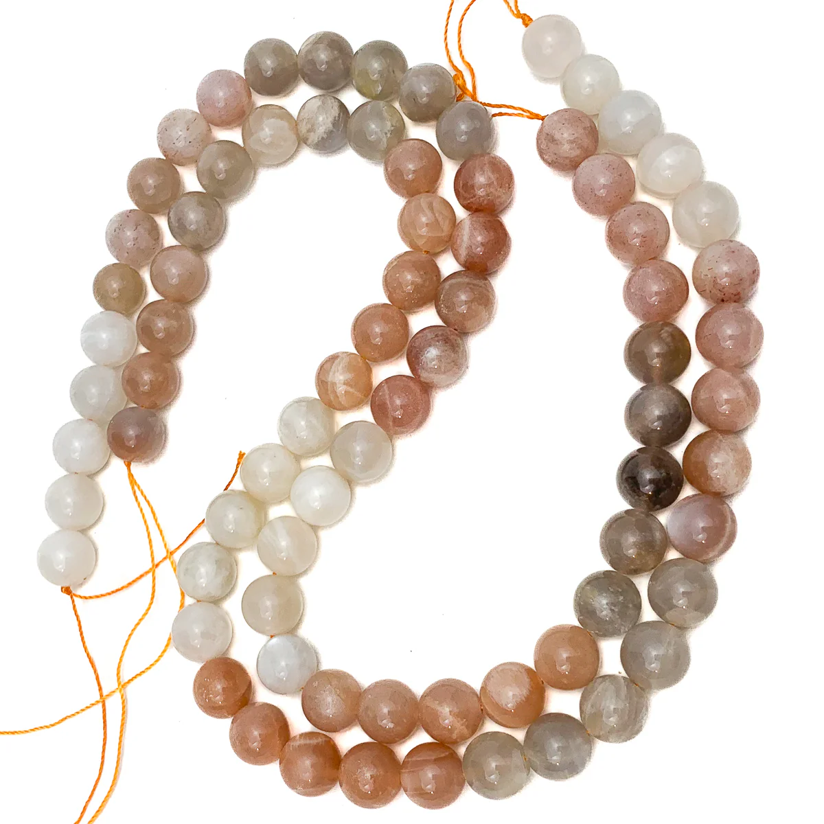 Moonstone Multi 10mm Smooth Rounds Bead Strand - Image 2