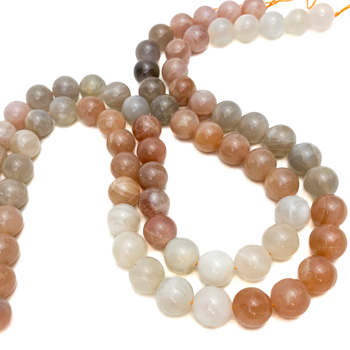 Moonstone Multi 10mm Smooth Rounds Bead Strand - Image 3