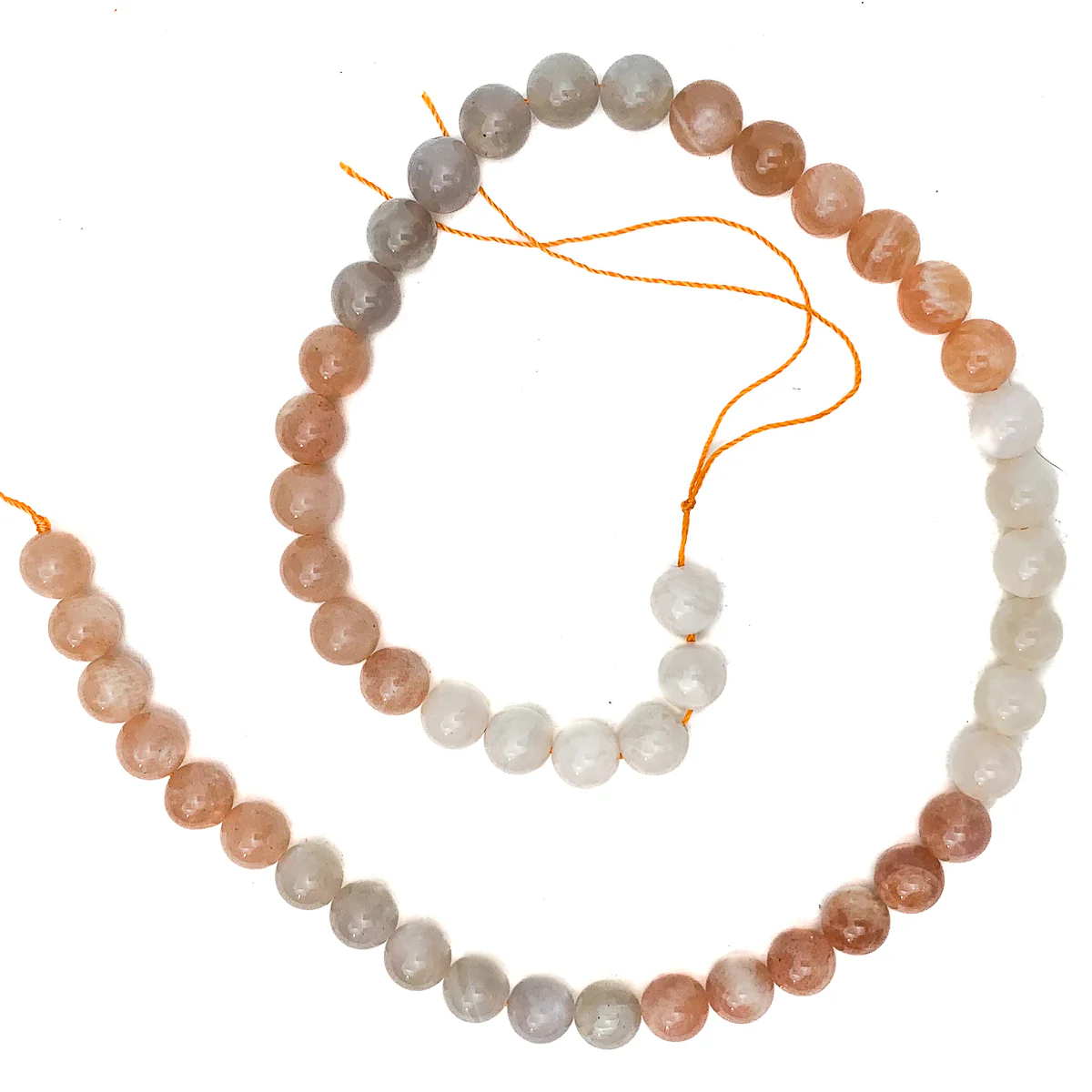 Moonstone Multi 8mm Smooth Rounds Bead Strand - Image 2