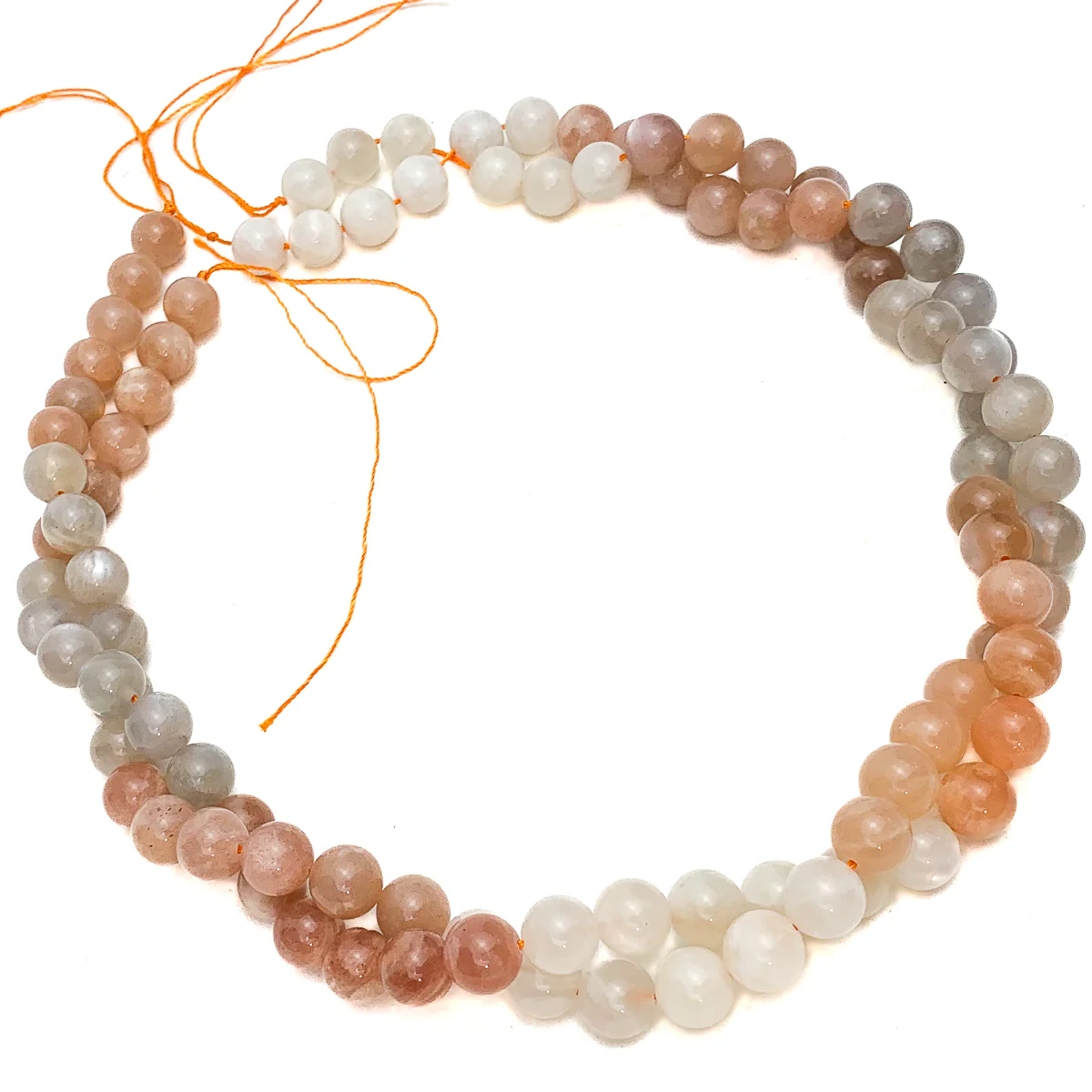 Moonstone Multi 8mm Smooth Rounds Bead Strand - Image 3