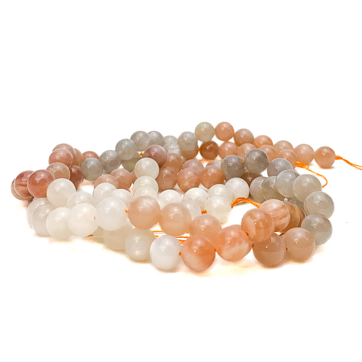 Moonstone Multi 8mm Smooth Rounds Bead Strand - Image 4