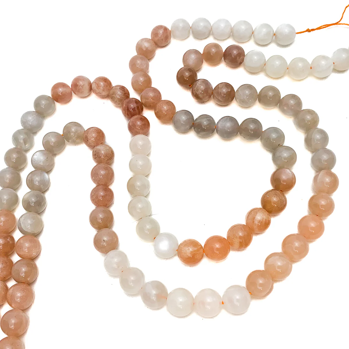 Moonstone Multi 8mm Smooth Rounds Bead Strand - Image 5