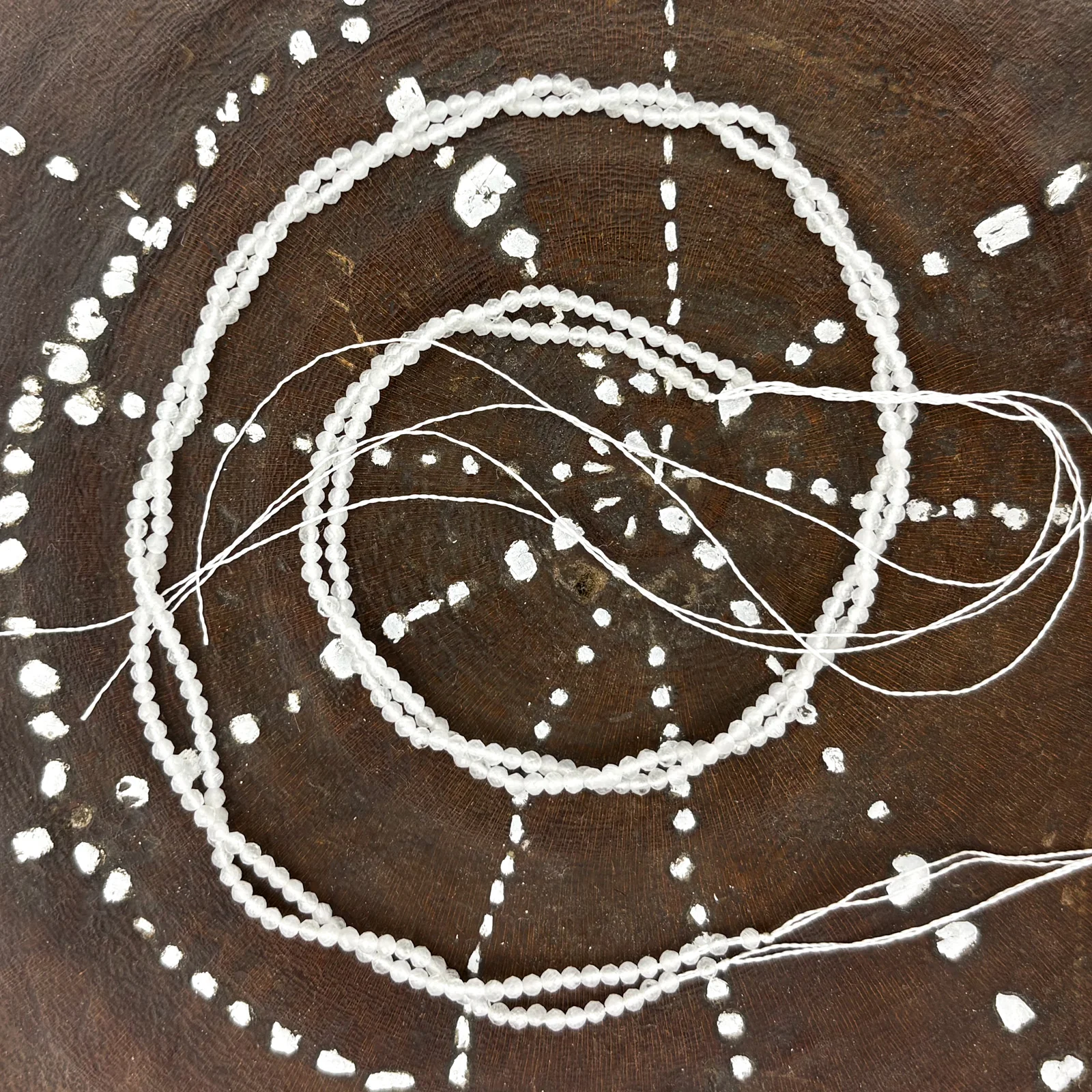 Moonstone Rainbow 2mm Faceted Rounds Bead Strand - Image 4