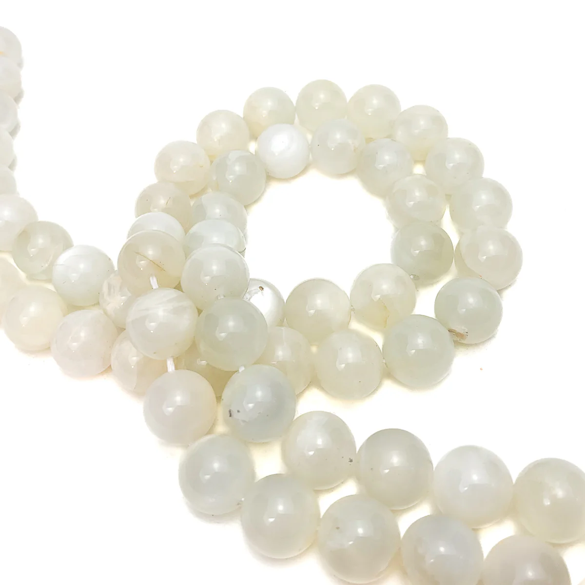 Moonstone Sri Lanka 12mm Smooth Rounds Bead Strand - Image 5