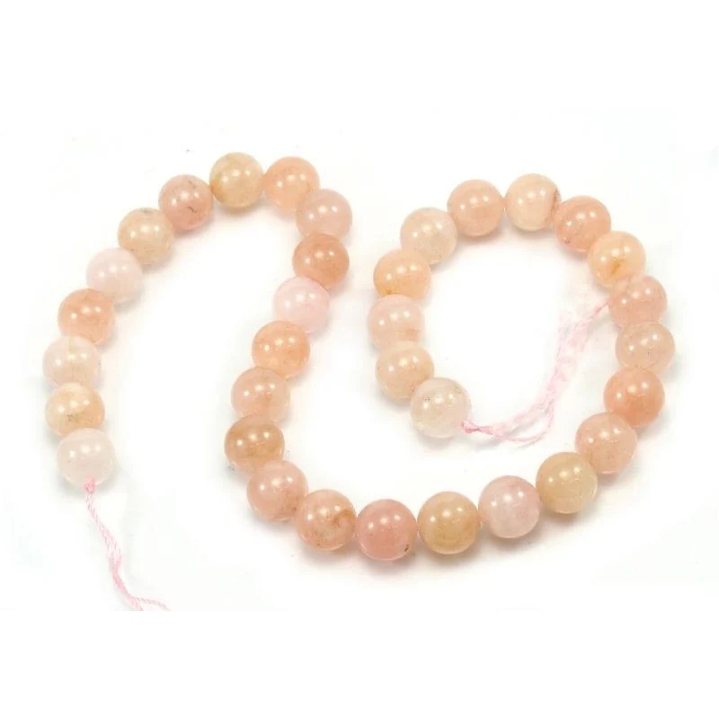 Morganite Smooth Rounds 12mm Strand - Image 2