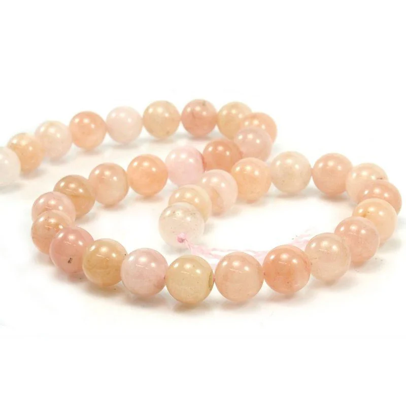 Morganite Smooth Rounds 12mm Strand - Image 3