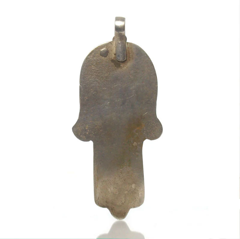 Moroccan Hamsa Pendant -03 with Traditional Islamic Floral Pattern - Image 3