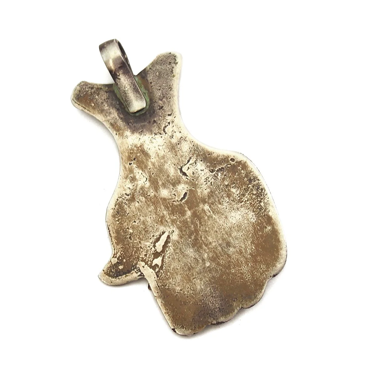 Moroccan Hamsa Pendant with Star of David and Hand Overlay - Image 3
