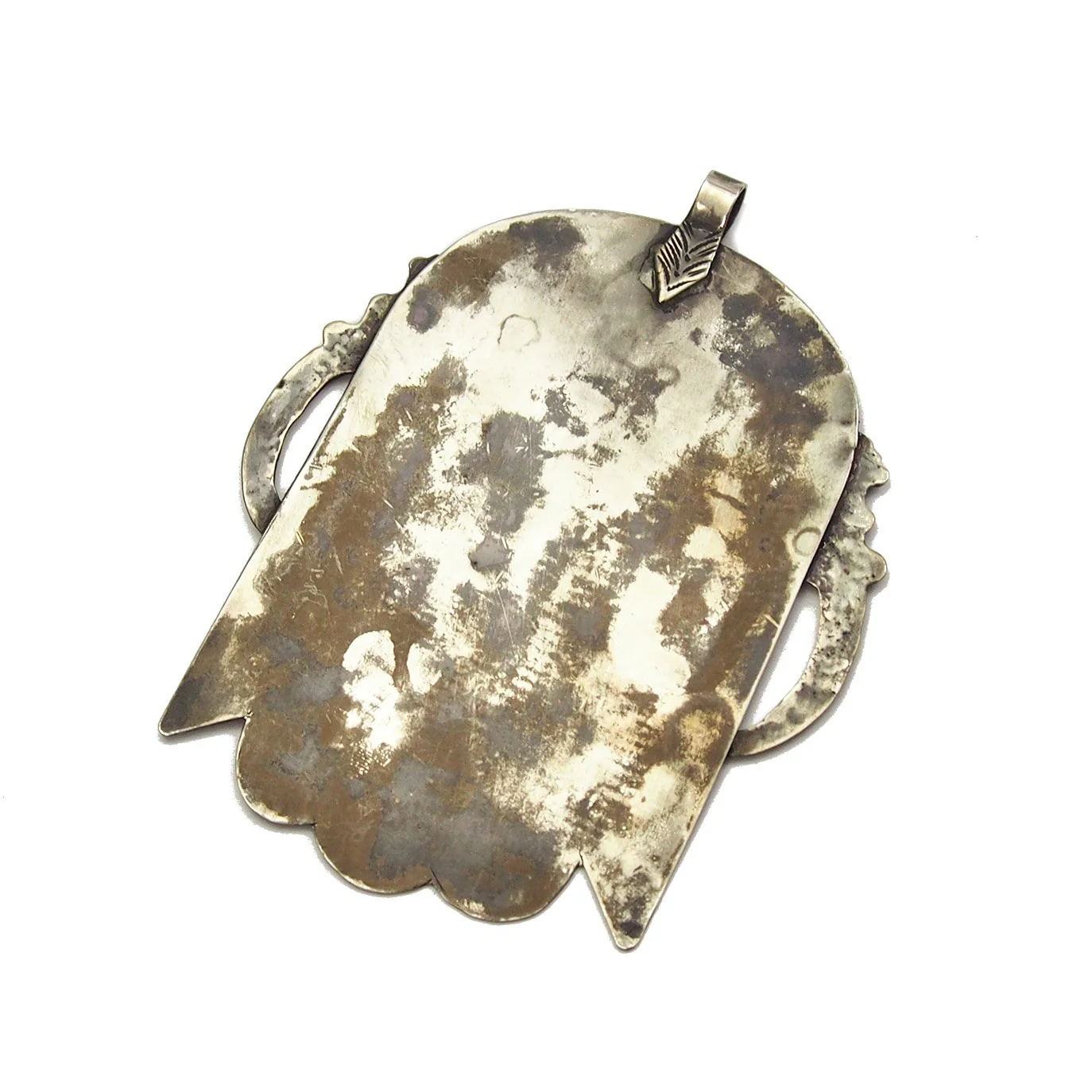 Moroccan Hamsa Pendant w/ Salamander and Scimitars Overlay - Image 4