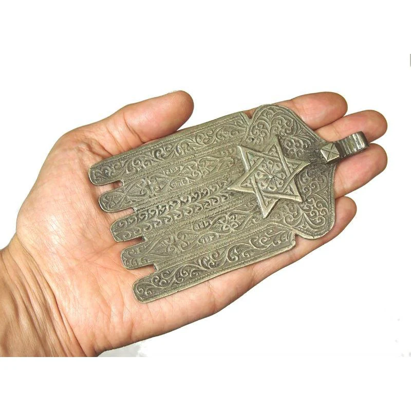 Moroccan Hamsa Pendants w/ Star of David Overlay - Image 5