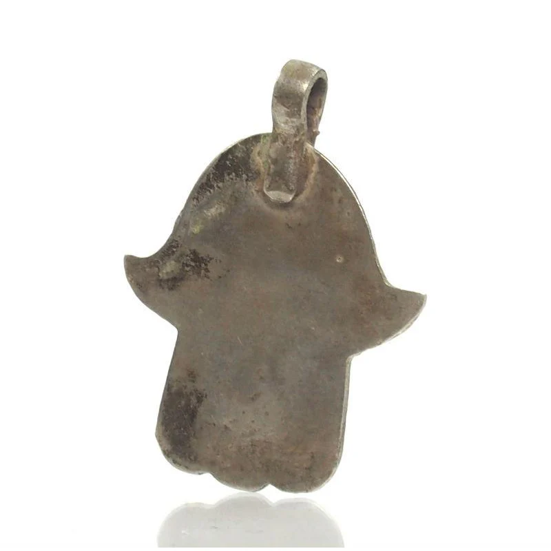 Moroccan Hamsa Pendant w/ Hebrew Overlay - Image 3
