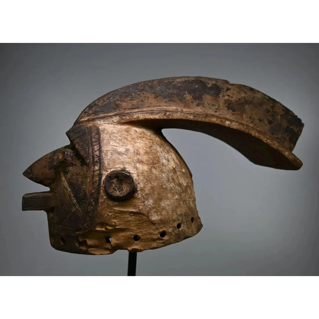 Mossi Rooster Mask, Burkina Faso - PROVENANCE Thomas Wheelock Collection #702 - Image 5