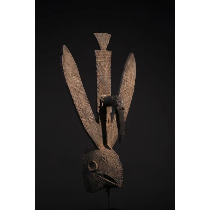 Mossi Bird Zoomorphic Plank Mask, Burkina Faso #914 PROVENANCE - Image 3