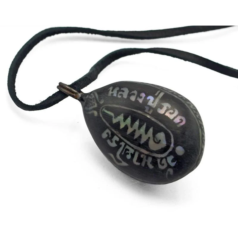 Mother of Pearl Inlaid Bead Necklace - Image 2