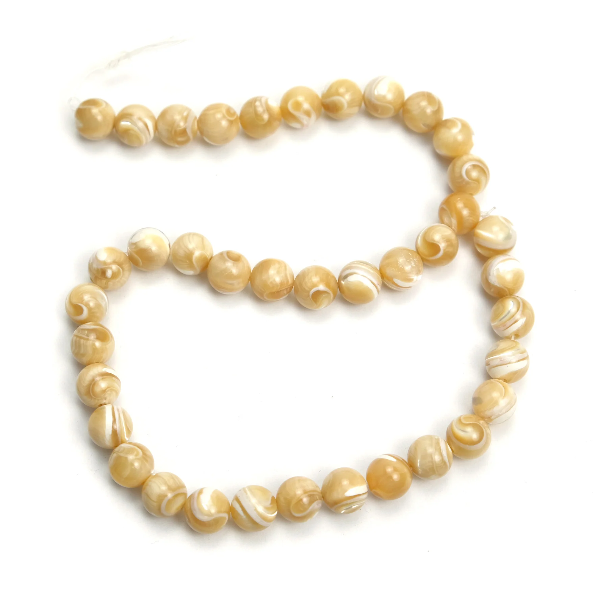 Mother of Pearl Smooth Rounds 10mm Strand - Image 3